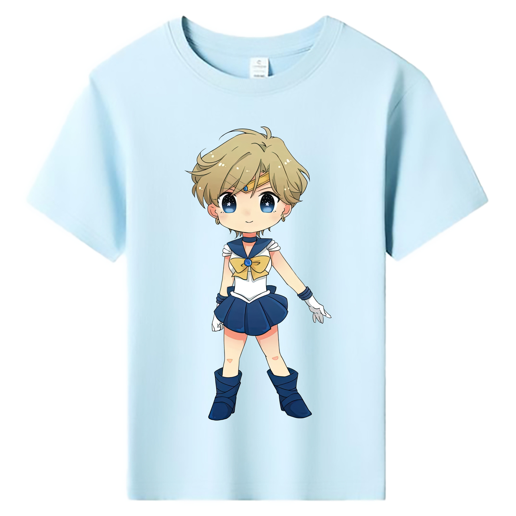 （画像用） 美少女戦士セーラームーン 天王はるか Sailor Moon Tenoh Haruka 綿100％キッズTシャツ（フロントプリント）